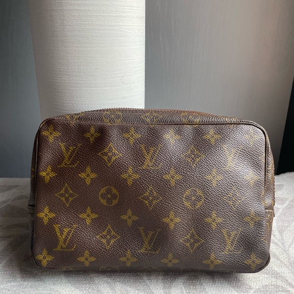 Louis Vuitton Brown and Gold Monogram Toiletry Bag - Picture 1 of 7